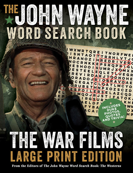 John Wayne - The War Films Word Search Book (Large Print Edition)
