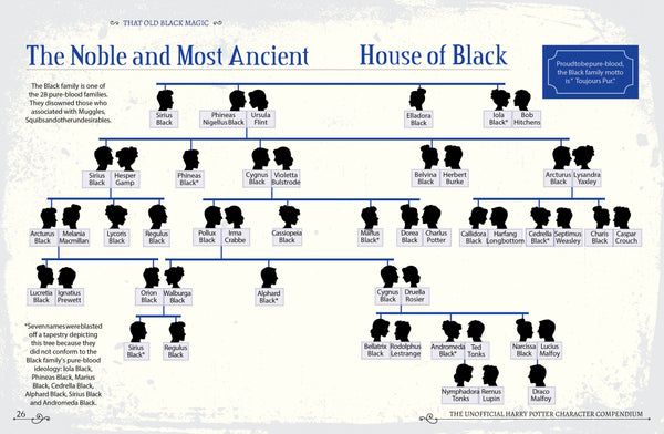 harry potter black family tree